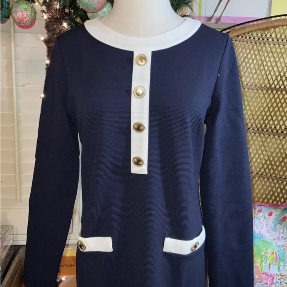 Lilly Pulitzer NWT Kennedy Classic Shift Dress True Navy $198 Size M,L,XL - Picture 12 of 14